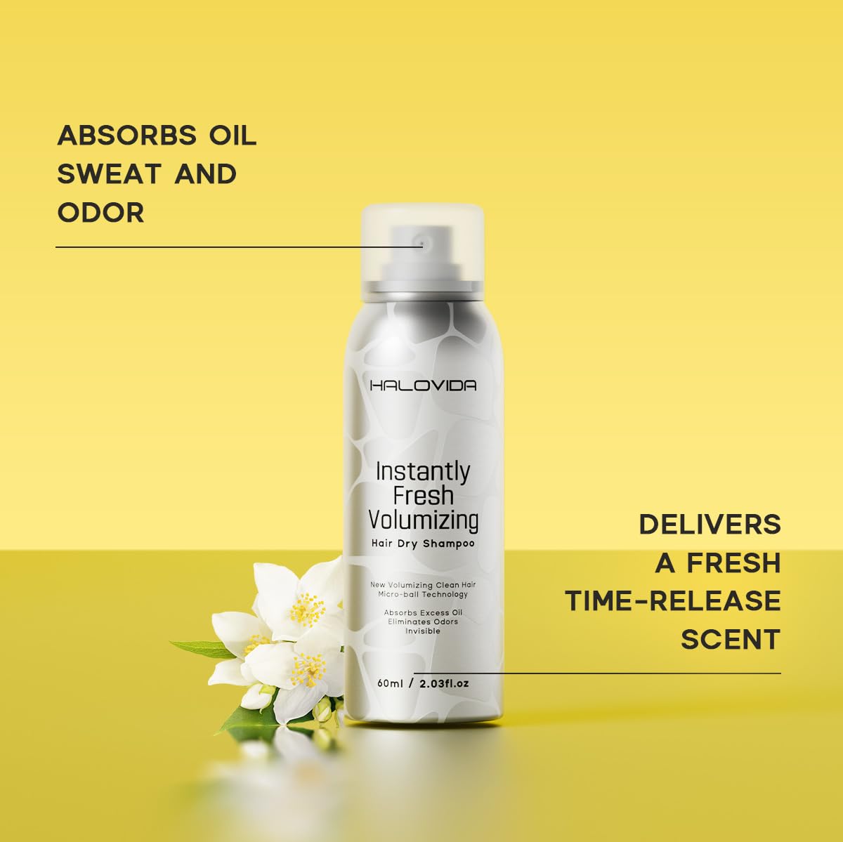 HALOVIDA Dry Shampoo for Women – Instant Volume, No White Residue, 5.07 fl oz