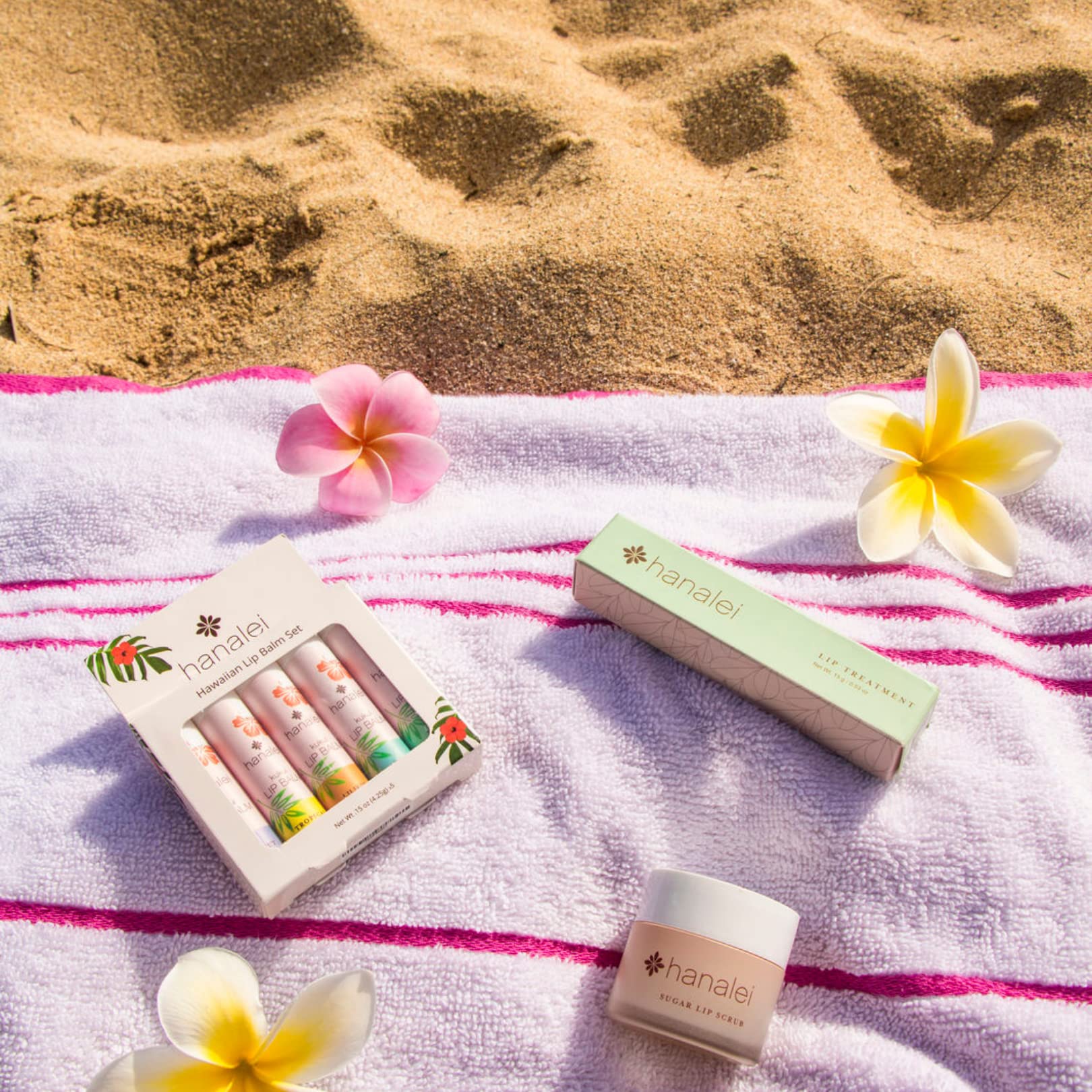 Hanalei Lip Balm & Moisturizer Variety Pack (5 Tubes) – Kukui Oil Hydration & Beeswax