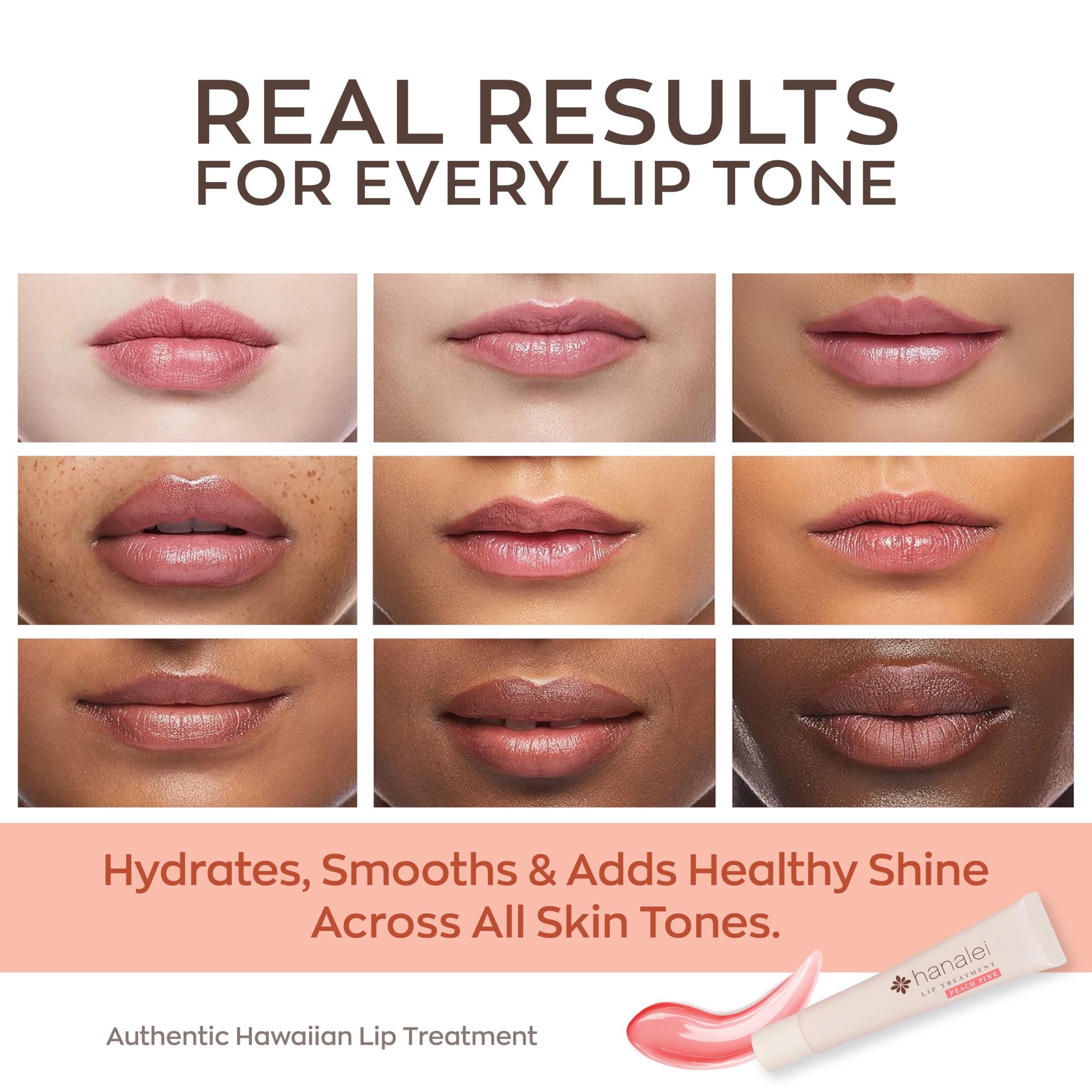 Hanalei Lip Treatment – Intensive Overnight Hydration with Kukui Oil, Peach Tint (15g) | Cruelty-Free
