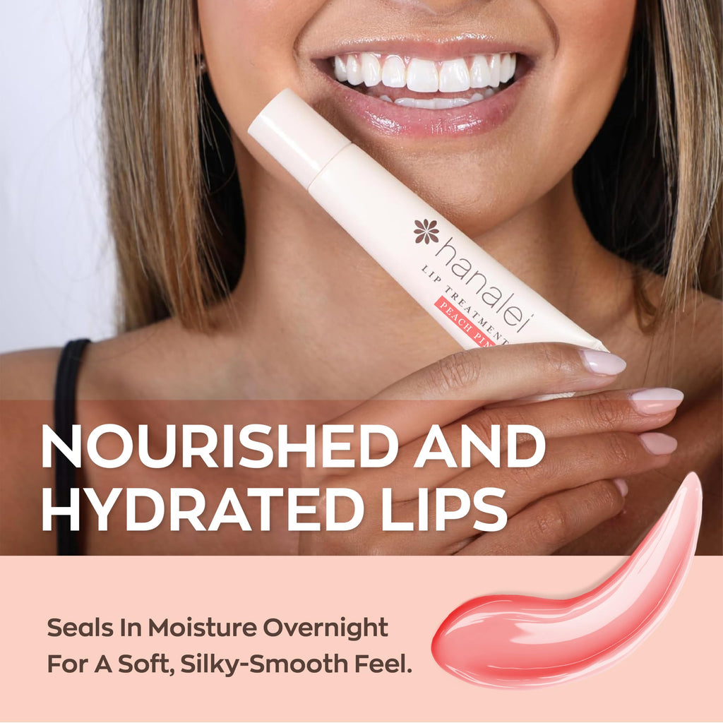 Hanalei Lip Treatment – Intensive Overnight Hydration with Kukui Oil, Peach Tint (15g) | Cruelty-Free