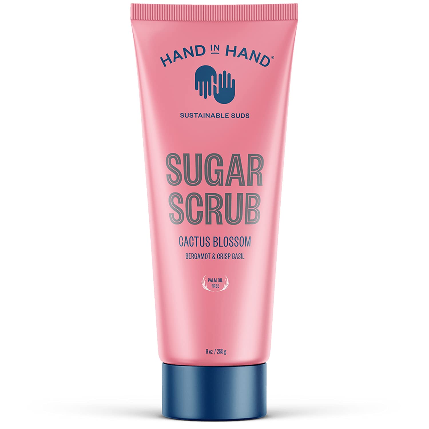 Hand in Hand Sugar Scrub – Gentle Exfoliation for All Skin Types, Bergamot & Crisp Basil, 9 oz (Cactus Blossom Scent)
