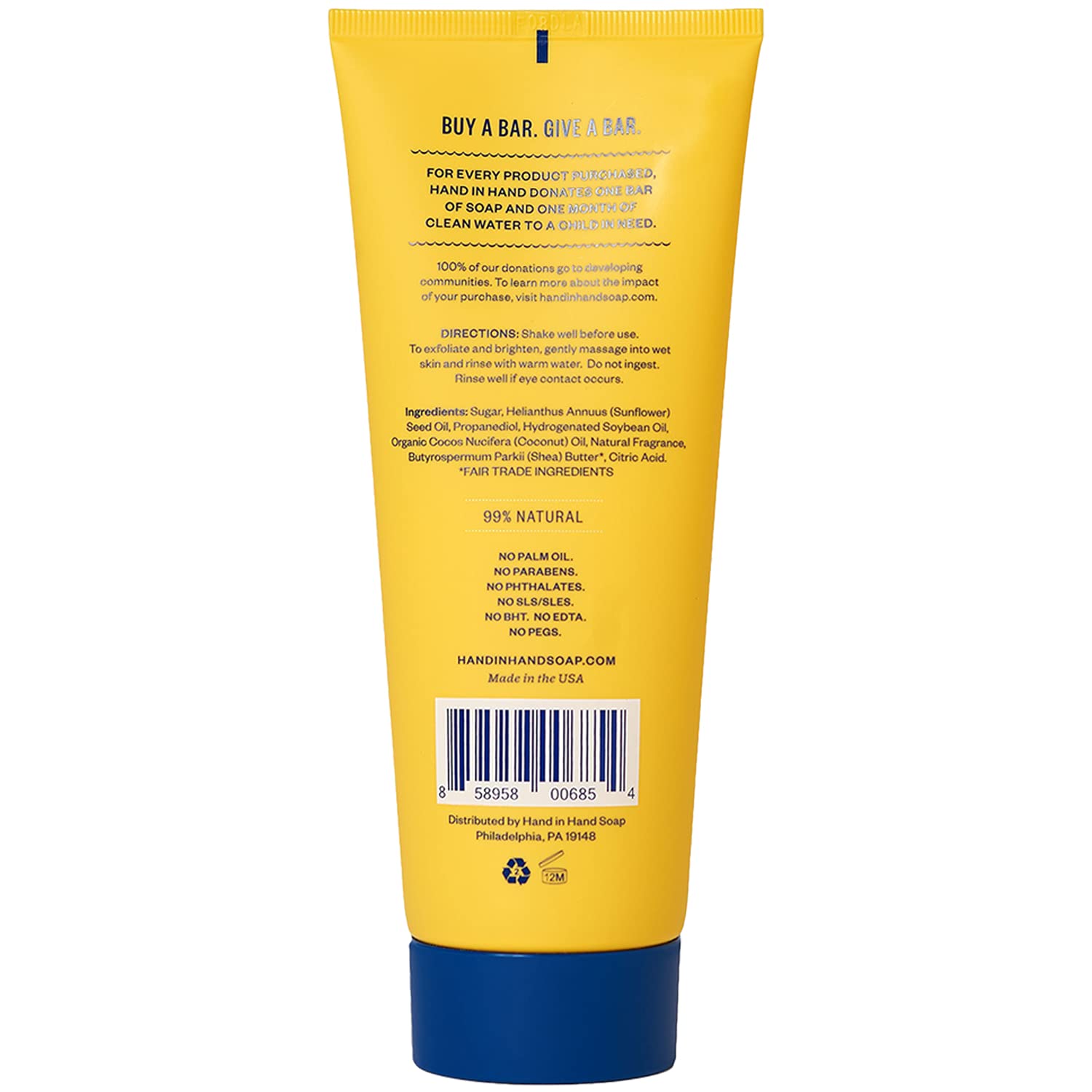 Hand in Hand Sugar Scrub – Gentle Exfoliation for All Skin Types, 9oz Coconut & Mango Leaf, Island Mimosa