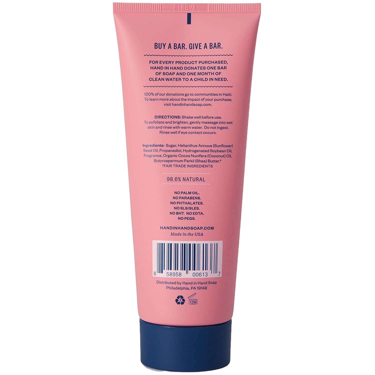 Hand in Hand Sugar Scrub – Gentle Exfoliation for All Skin Types, Bergamot & Crisp Basil, 9 oz (Cactus Blossom Scent)