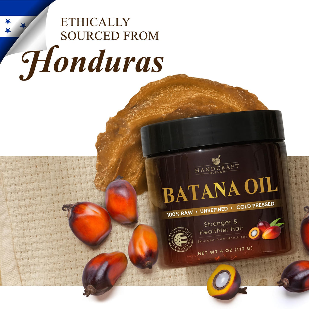 Handcraft Blends Raw Batana Oil — 4 oz, 100% Pure & Unrefined for Hair Hydration
