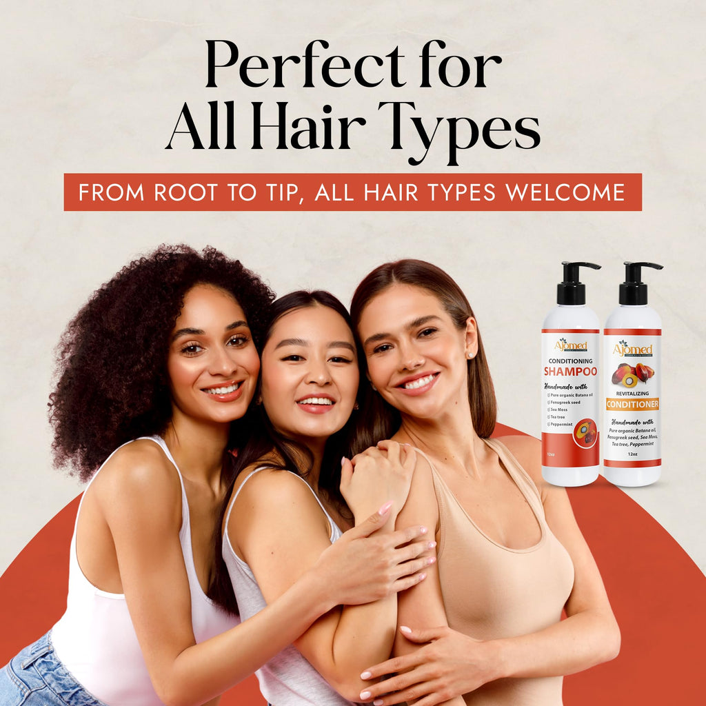 Handmade Hair Conditioner with Batana Oil & Sea Moss – Sulfate-Free, Paraben-Free, Non-Toxic, Fenugreek, Rosemary & Tea Tree