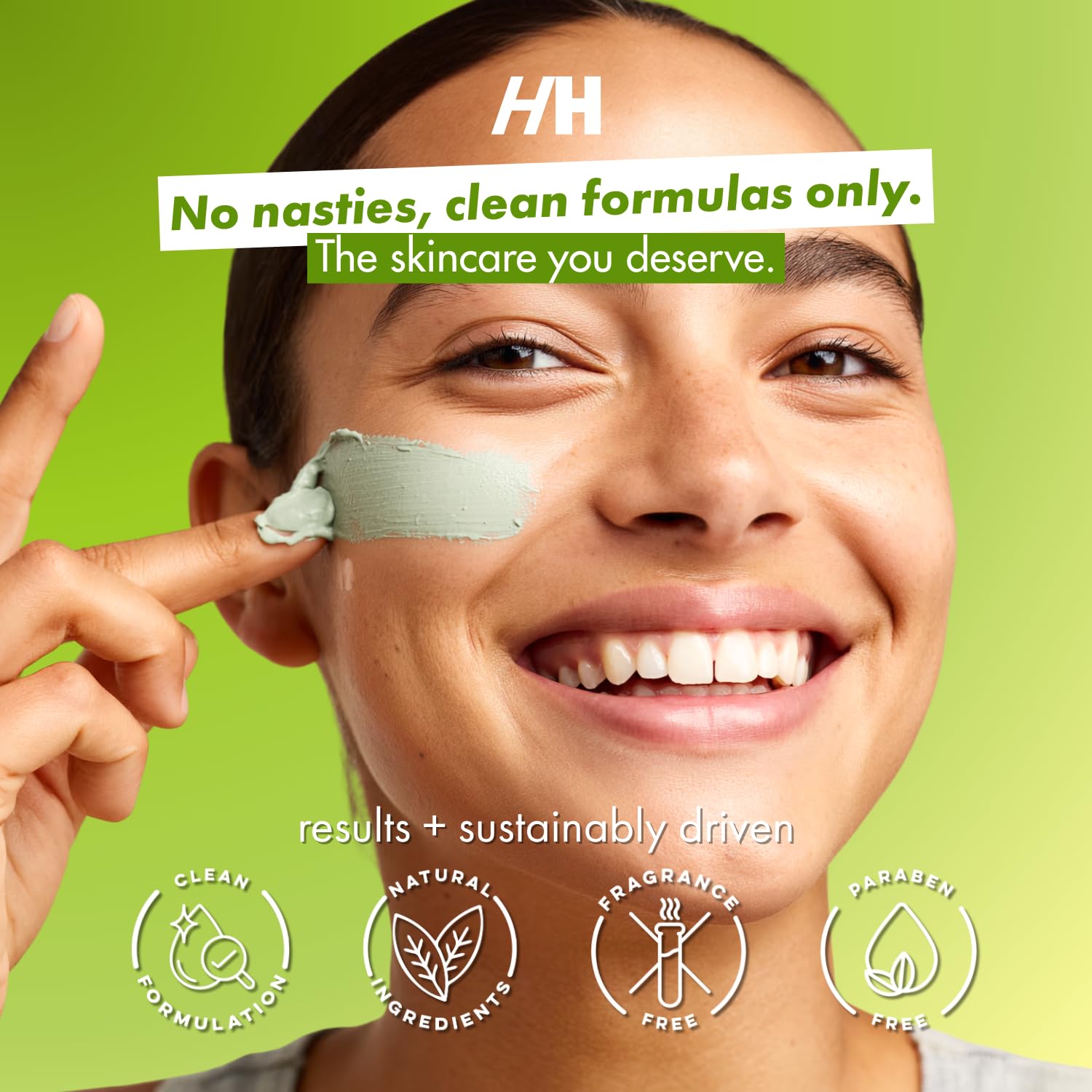 Handmade Heroes Green Tea EGCG Clay Mask – Pore Refining & Oil Control