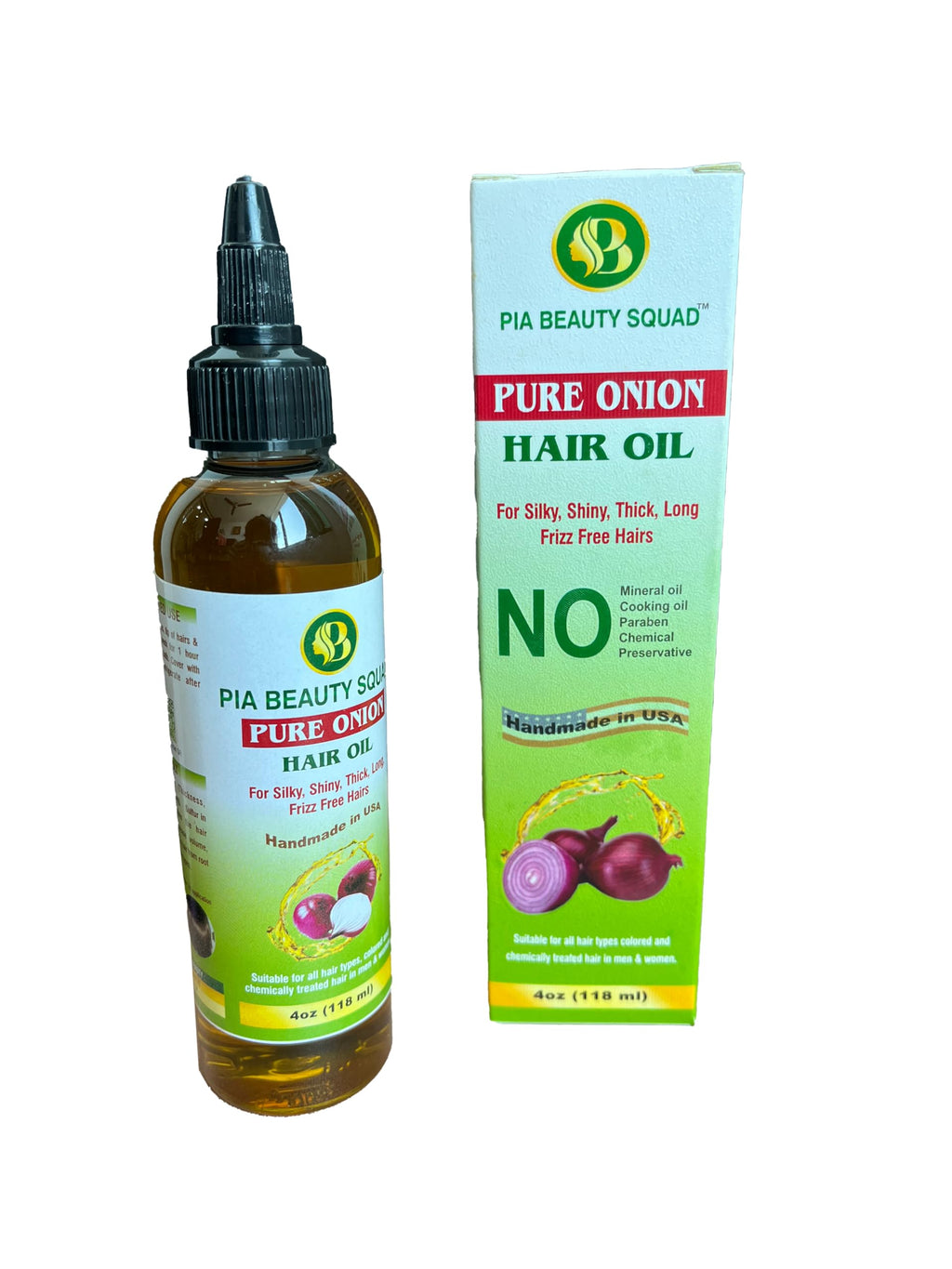 Handmade Onion Hair Oil – 4 oz | Regrowth & Fall Control | Ginger, Garlic & Turmeric | Ayurvedic Therapy