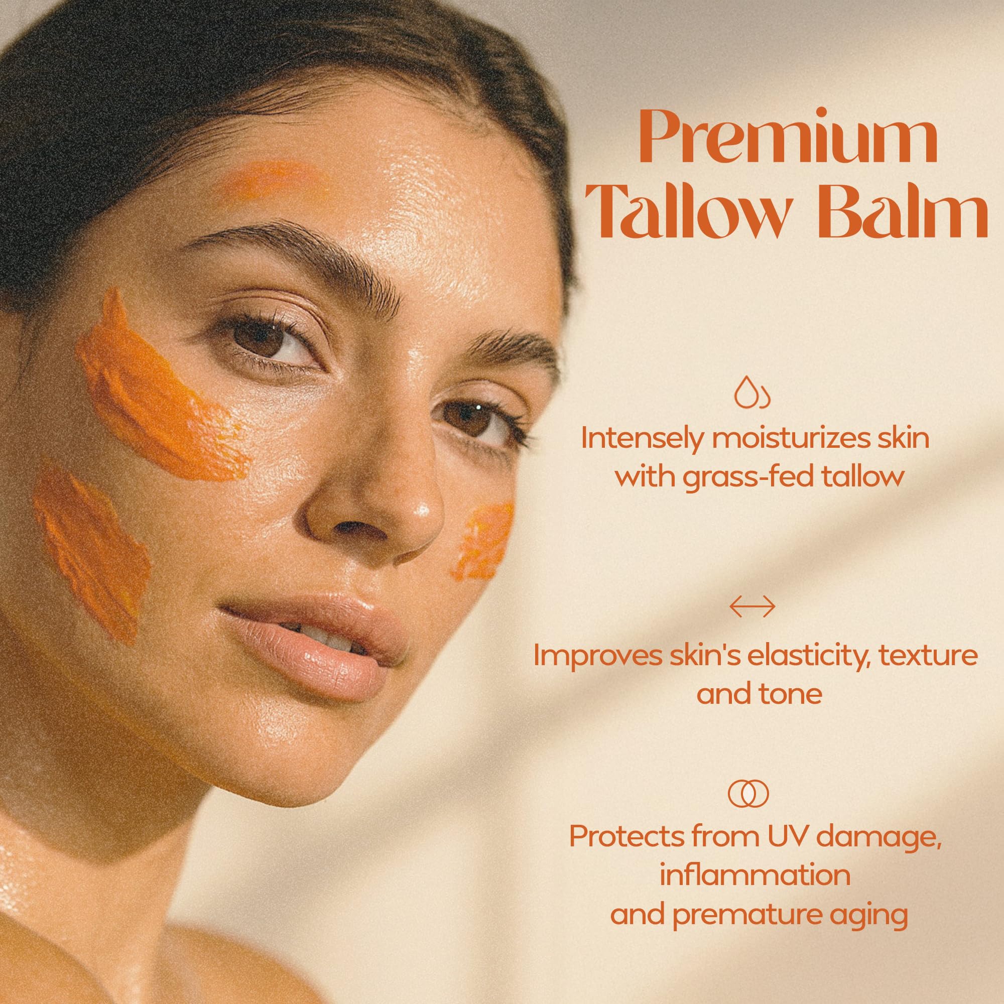 The Tallow Studio Antioxidant Tallow Face Balm – Grass-Fed & Organic, Handmade (2 oz)