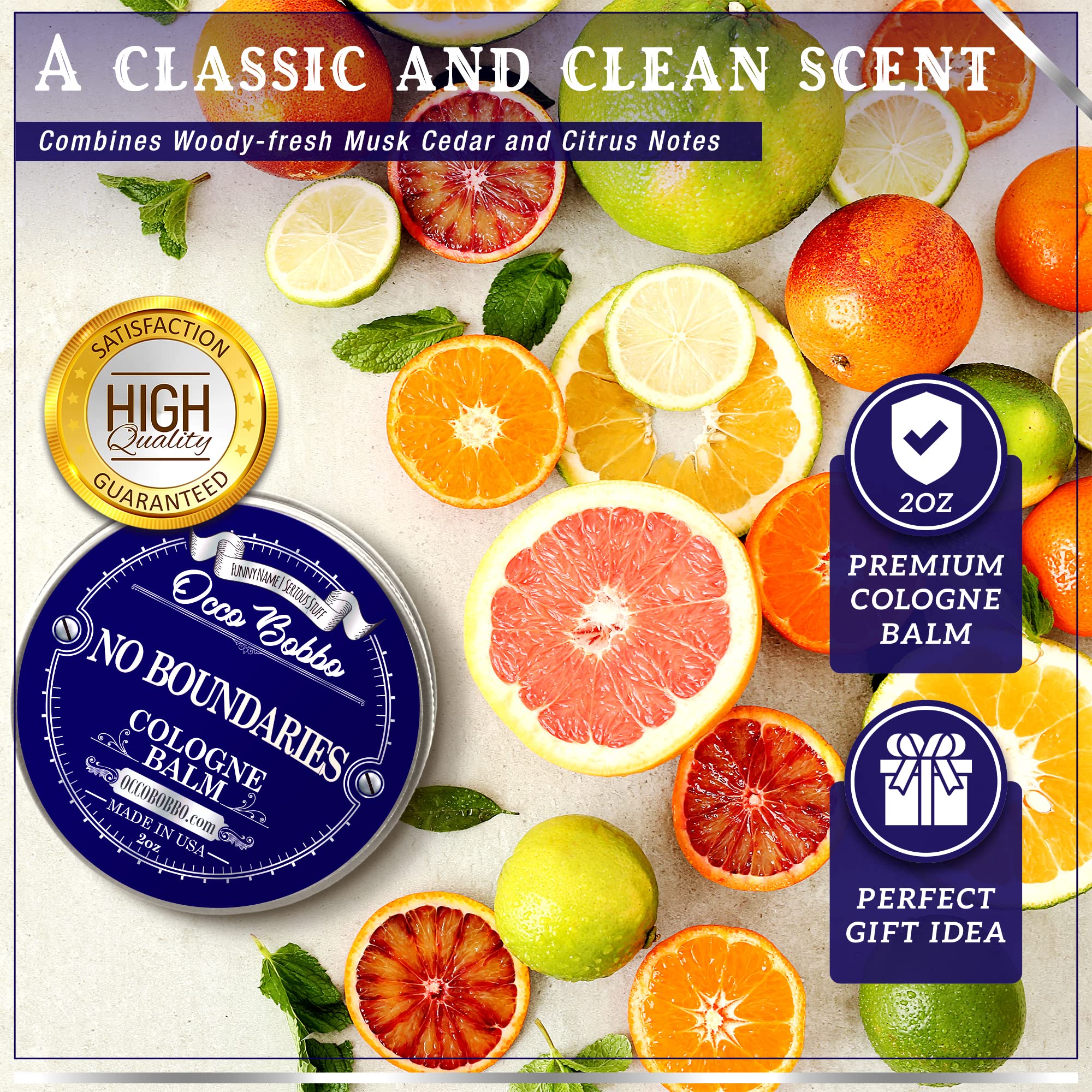 Handy Hound No Boundaries Solid Cologne – Classic Woody-Citrus Scent, 2 oz, Made in USA