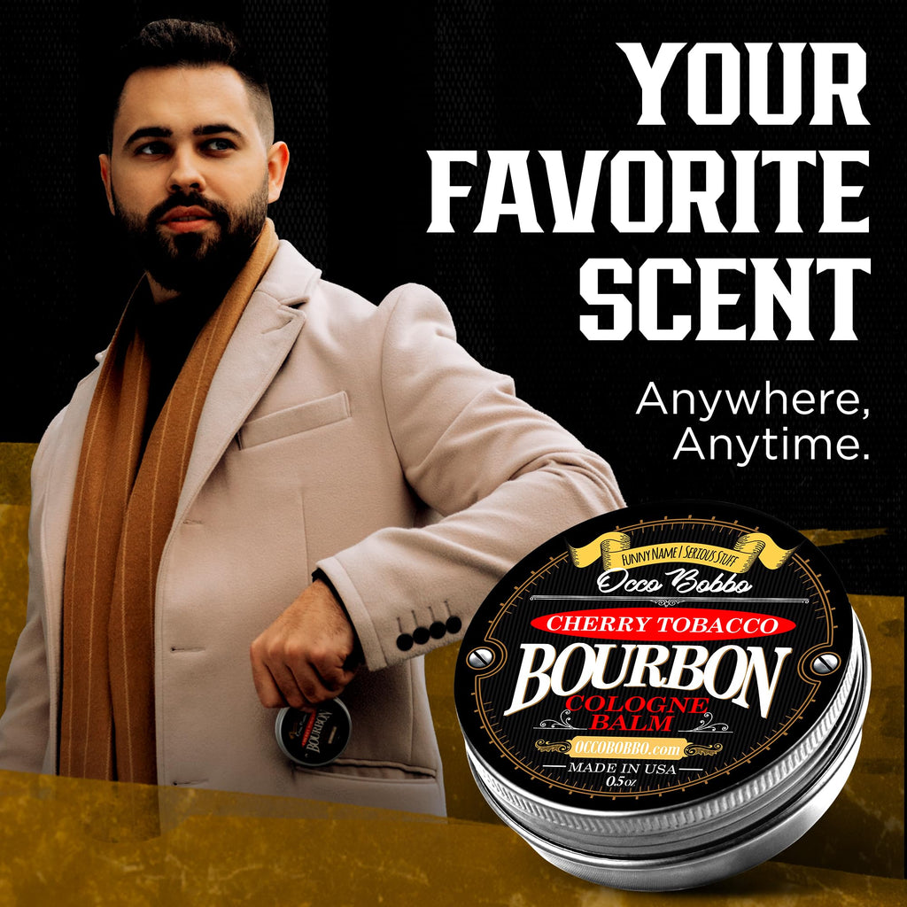 Handy Hound Occo Bobbo Cherry Tobacco Bourbon Solid Cologne for Men (.5 oz) – Made in USA