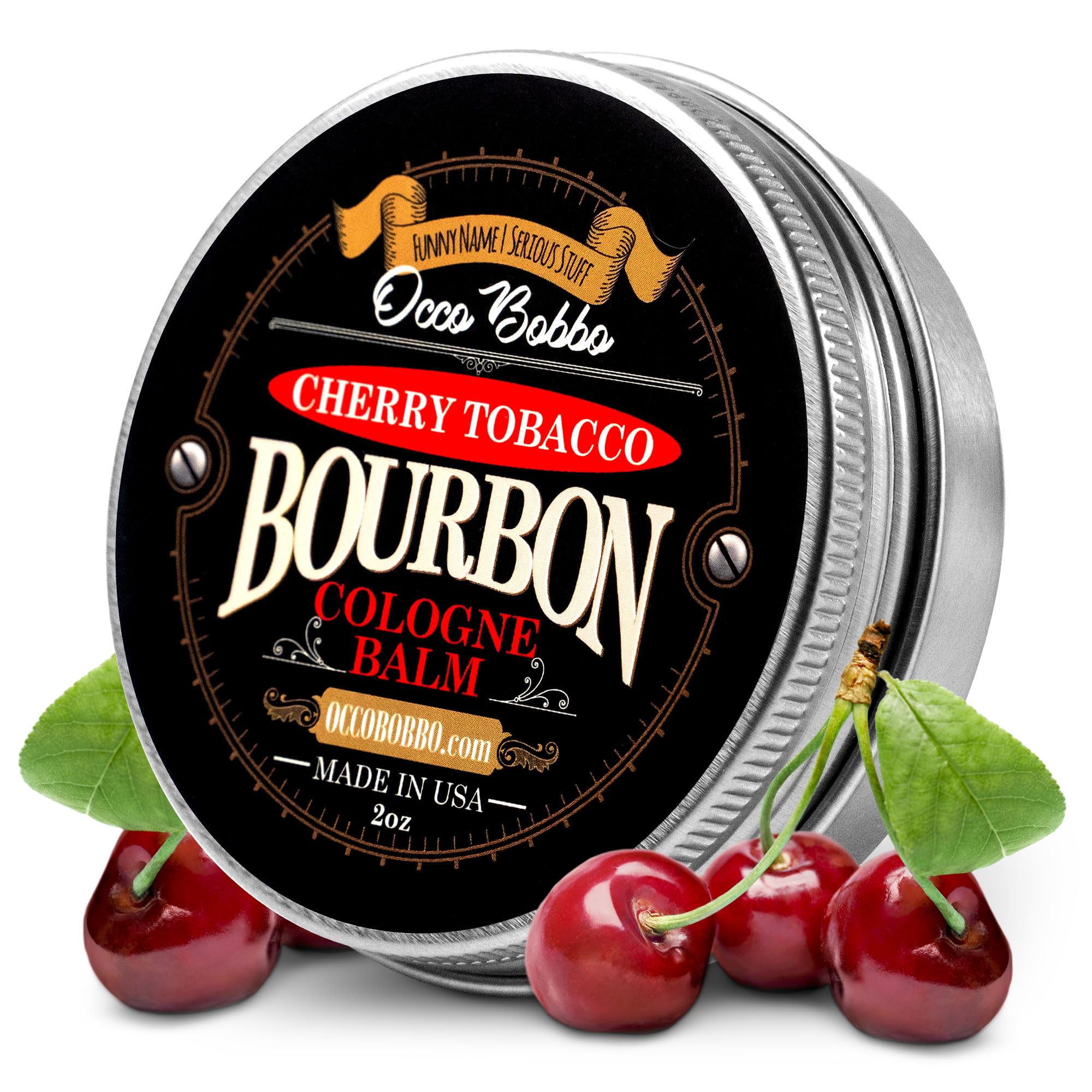 Handy Hound Occo Bobbo Cherry Tobacco Bourbon Solid Cologne for Men – Travel-Ready 2 oz Made in USA