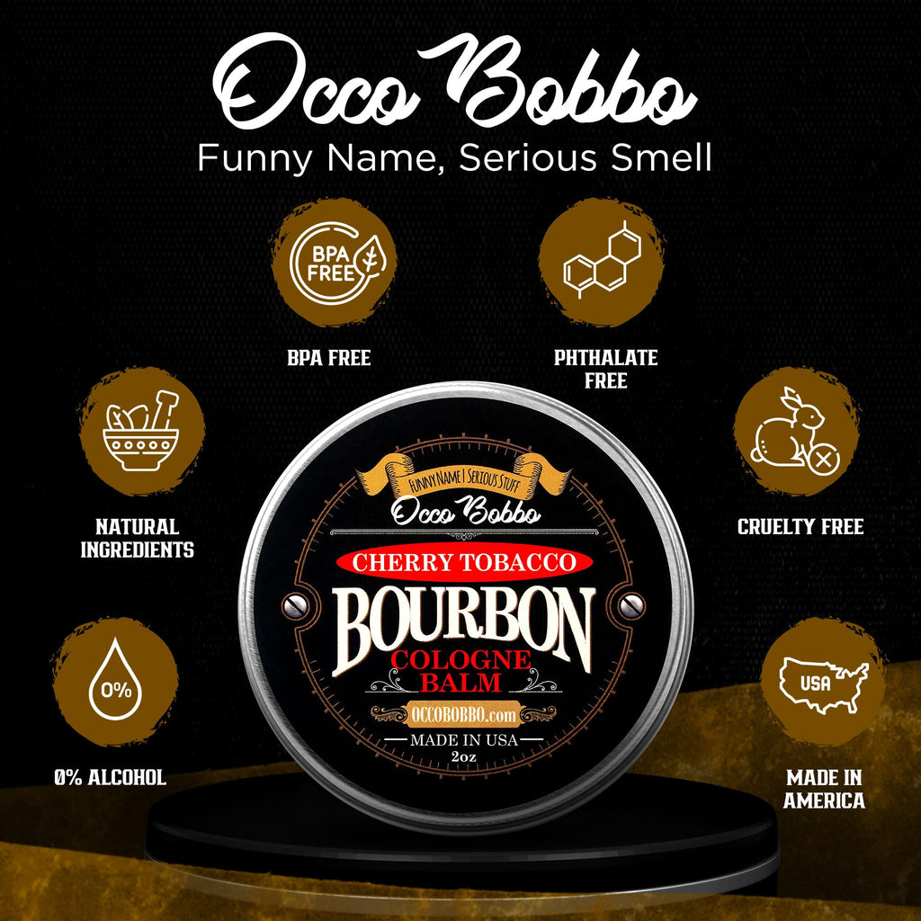 Handy Hound Occo Bobbo Cherry Tobacco Bourbon Solid Cologne for Men – Travel-Ready 2 oz Made in USA