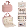 Hanke Hanging Travel Toiletry Bag for Women with Jewelry Organizer – 9.8L, Water-Resistant, Pink