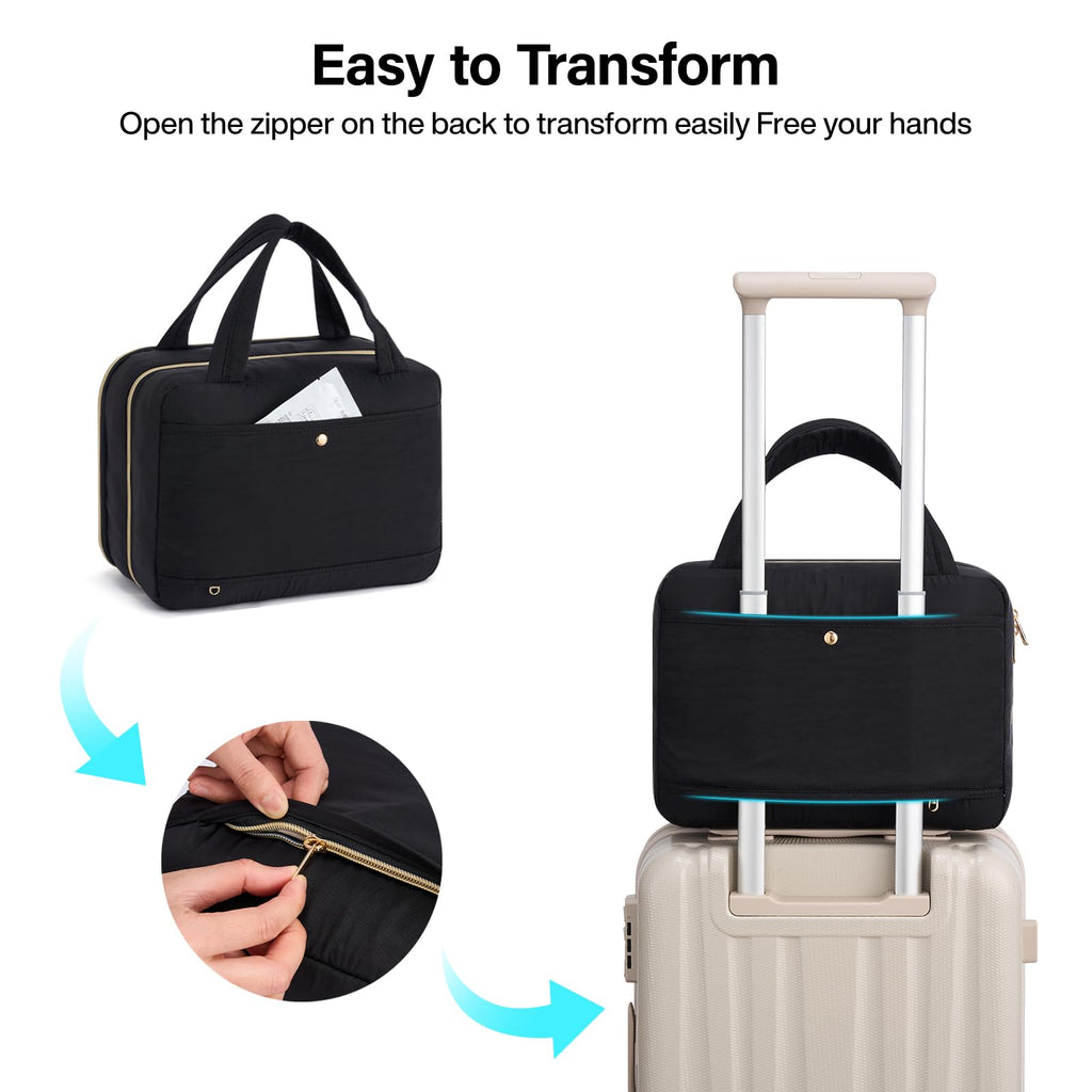 Hanke Hanging Travel Toiletry Bag for Women – Jewelry Organizer, 9.8L, Water-Resistant