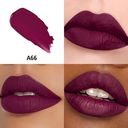 HANLADY Nude Berry Pink Lipstick 3pc – Long Lasting Matte Lip Color A61/66/44