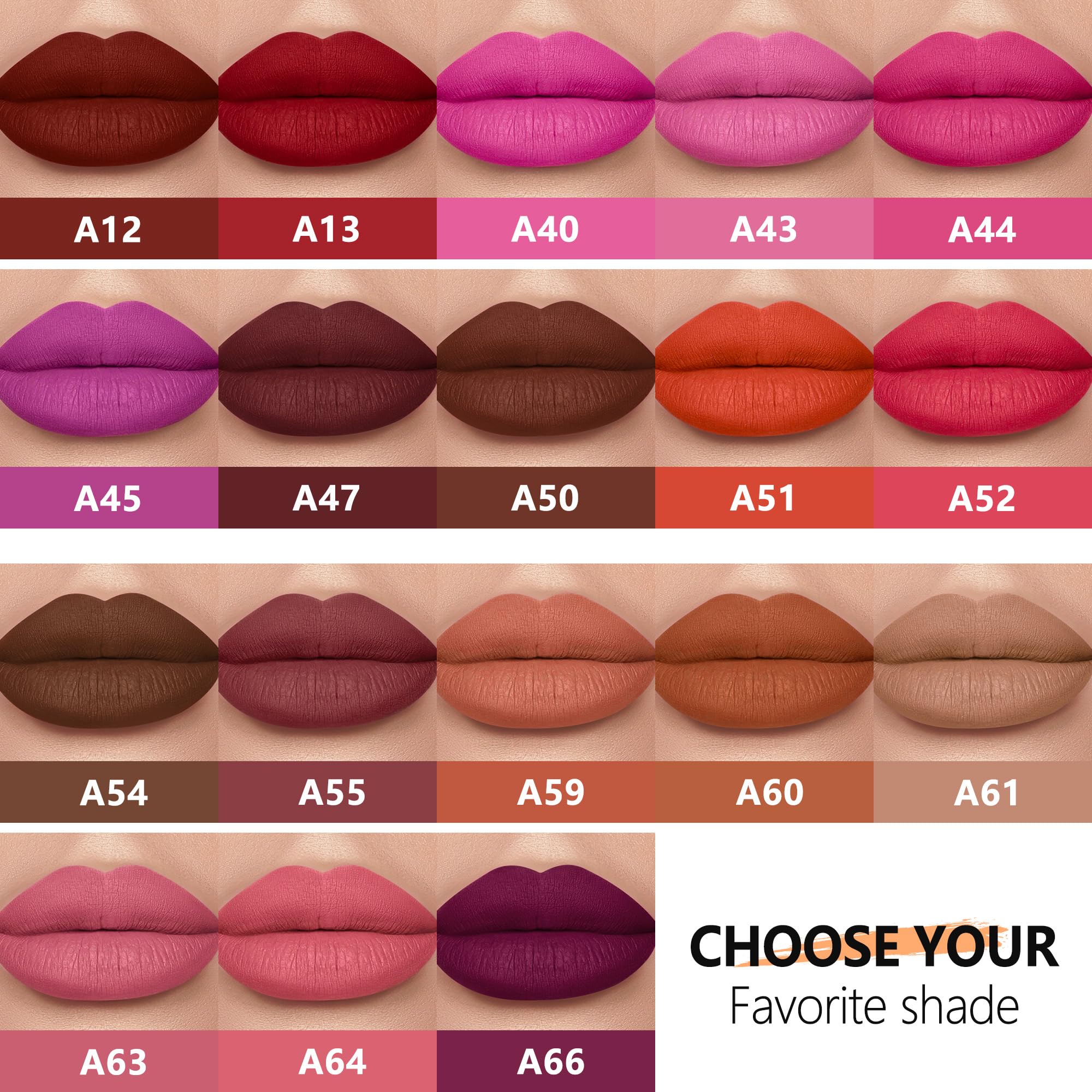 HANLADY Nude Lipstick – Long-Lasting Matte, Smudgeproof, Transferproof, Vegan (A61 Sugey Girl, 1 Pack)