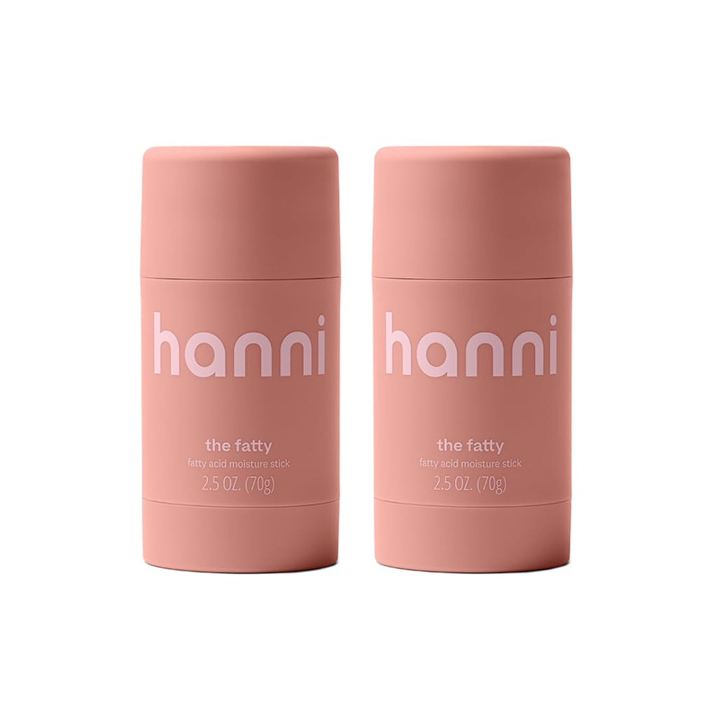HANNI Fatty Body Moisturizer Stick with Fatty Acids – Fragrance-Free, Travel Size, 2.5 oz (Pack of 2)