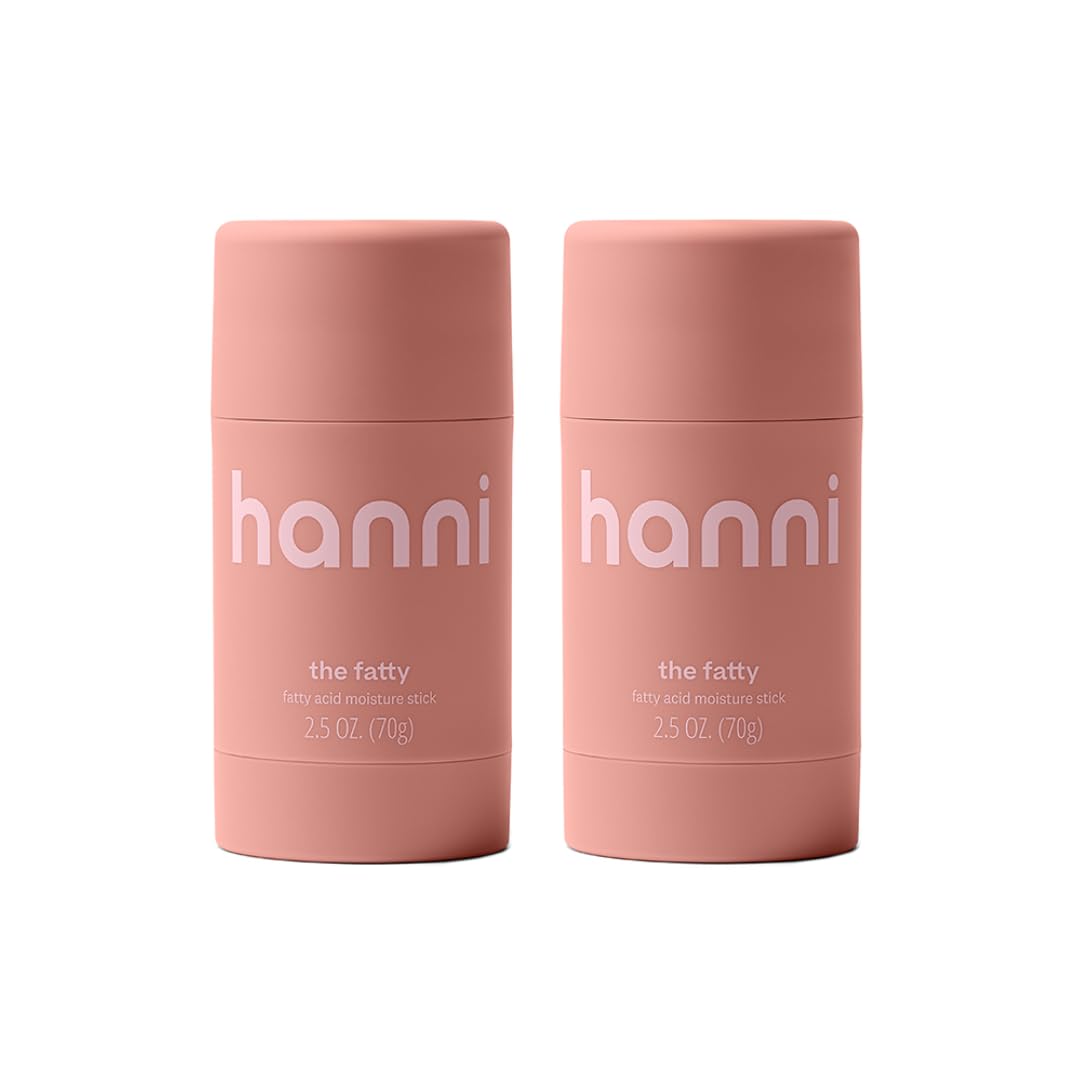 HANNI Fatty Body Moisturizer Stick with Fatty Acids – Fragrance-Free, Travel Size, 2.5 oz (Pack of 2)