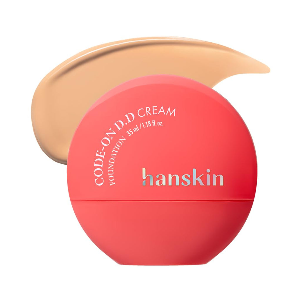 Hanskin DD Cream Foundation – Lightweight Korean BB Cream | Pore-Blurring, Semi-Matte Base (1.18 oz, 32NW Deep Beige)