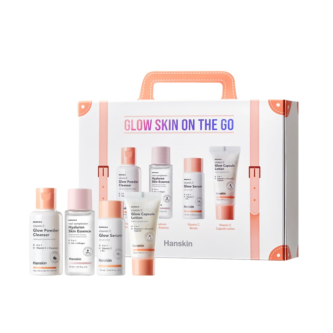 Hanskin Glow Skin On the Go Kit – Brightening & Hydrating Mini Skincare Set