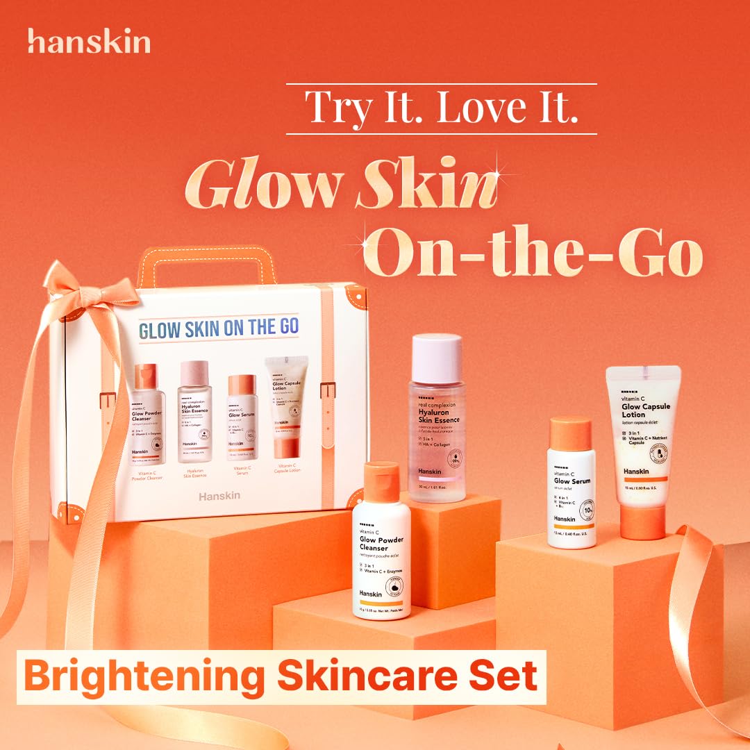 Hanskin Glow Skin On the Go Kit – Brightening & Hydrating Mini Skincare Set