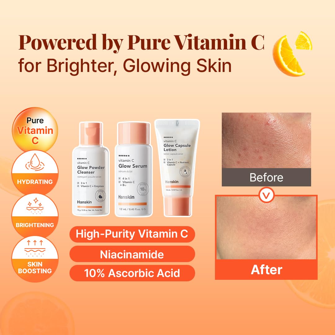 Hanskin Glow Skin On the Go Kit – Brightening & Hydrating Mini Skincare Set