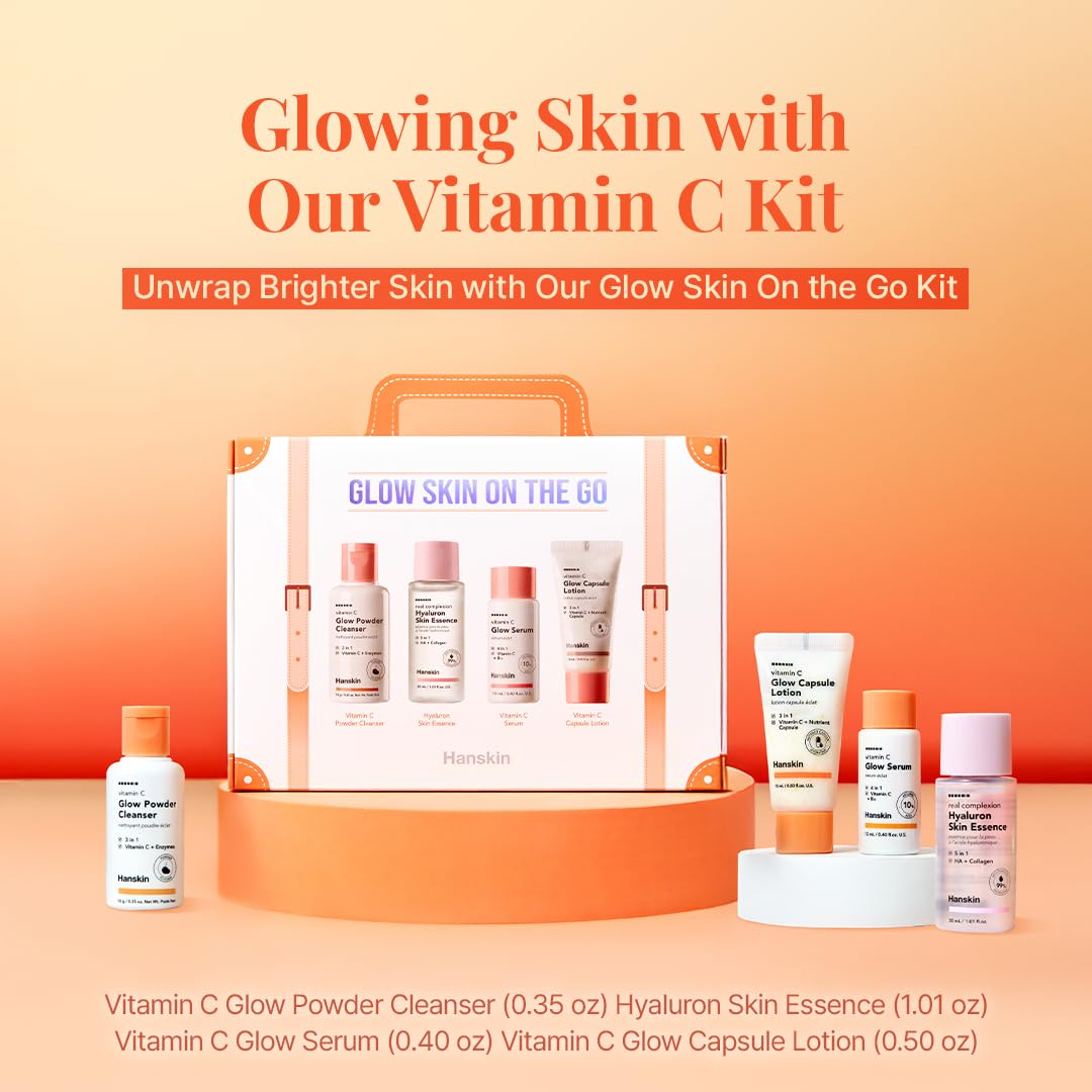 Hanskin Glow Skin On the Go Kit – Brightening & Hydrating Mini Skincare Set