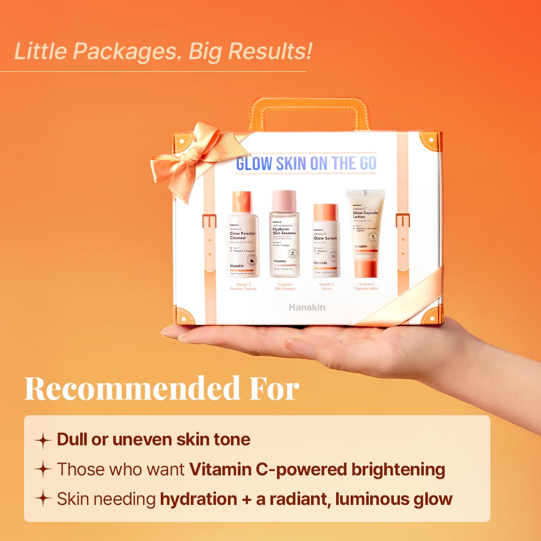 Hanskin Glow Skin On the Go Kit – Brightening & Hydrating Mini Skincare Set