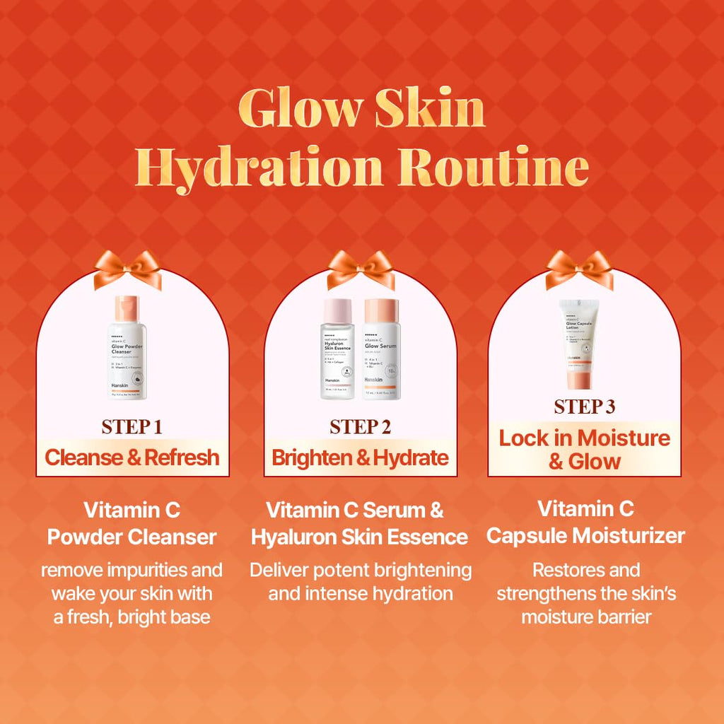 Hanskin Glow Skin On the Go Kit – Brightening & Hydrating Mini Skincare Set