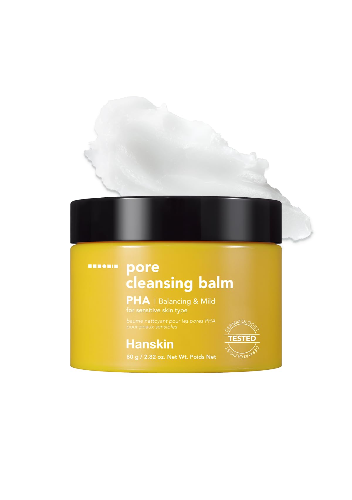 Hanskin PHA Pore Cleansing Balm – Gentle Solid-to-Oil Cleanser for Sensitive Skin (2.82 oz)