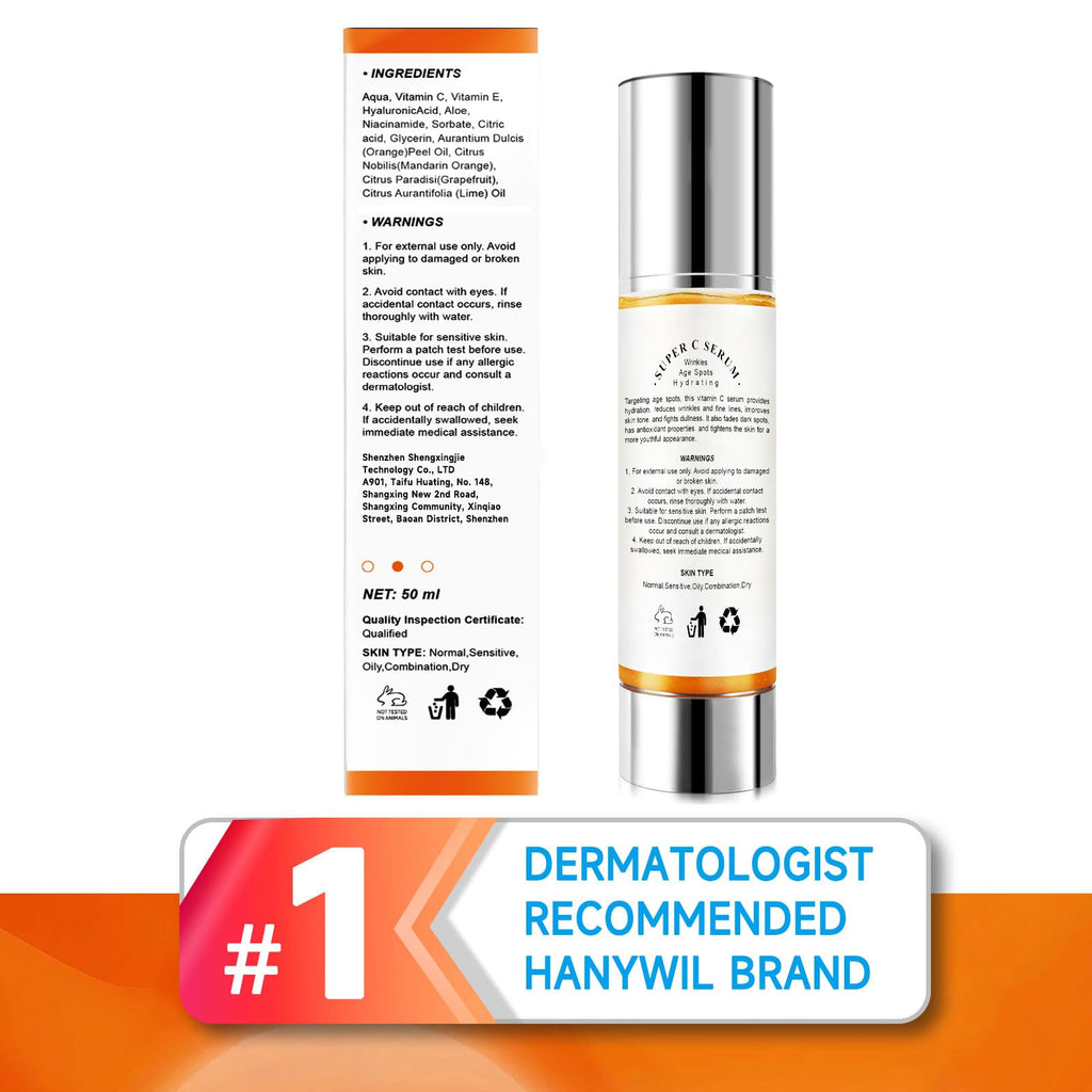 HANYWIL 20% Vitamin C Serum for Mature Skin — Target Age Spots & Wrinkles