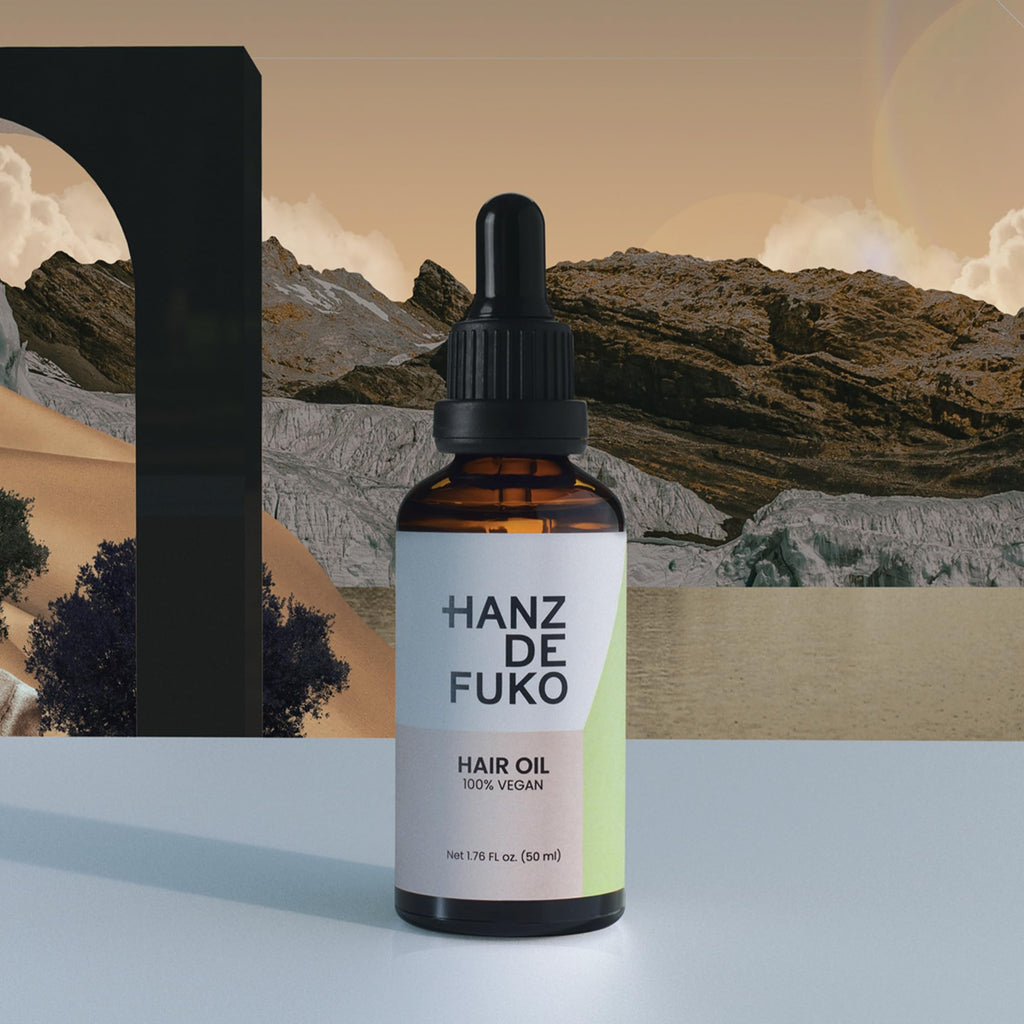 Hanz de Fuko Vegan Hair & Beard Oil – Hydration, Shine & Lightweight Care | 1.76 oz