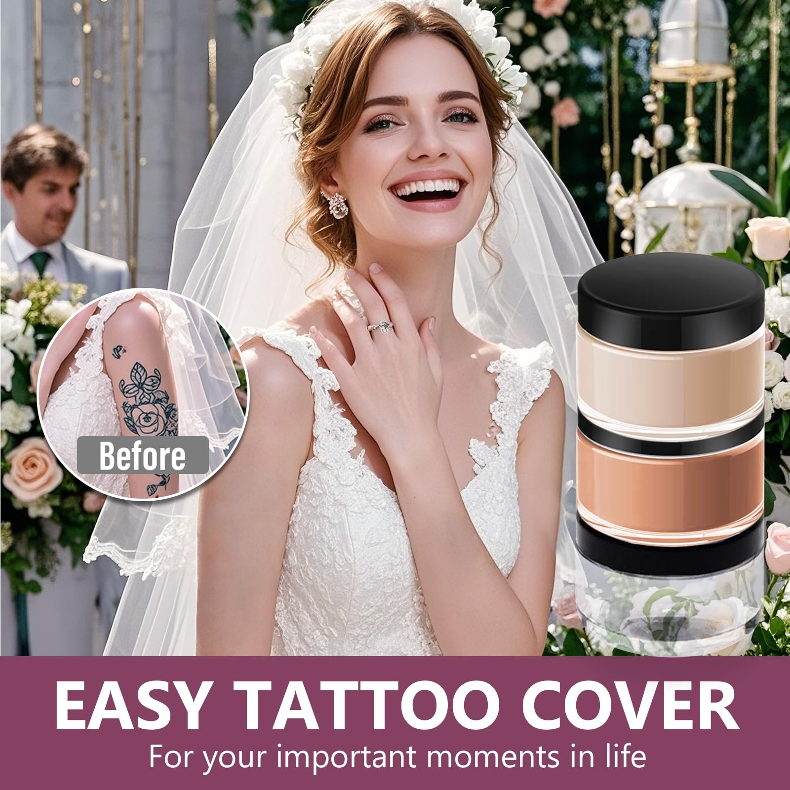 HAPIPET Tattoo Cover Up Cream – Natural, Waterproof Concealer (1.4 oz)