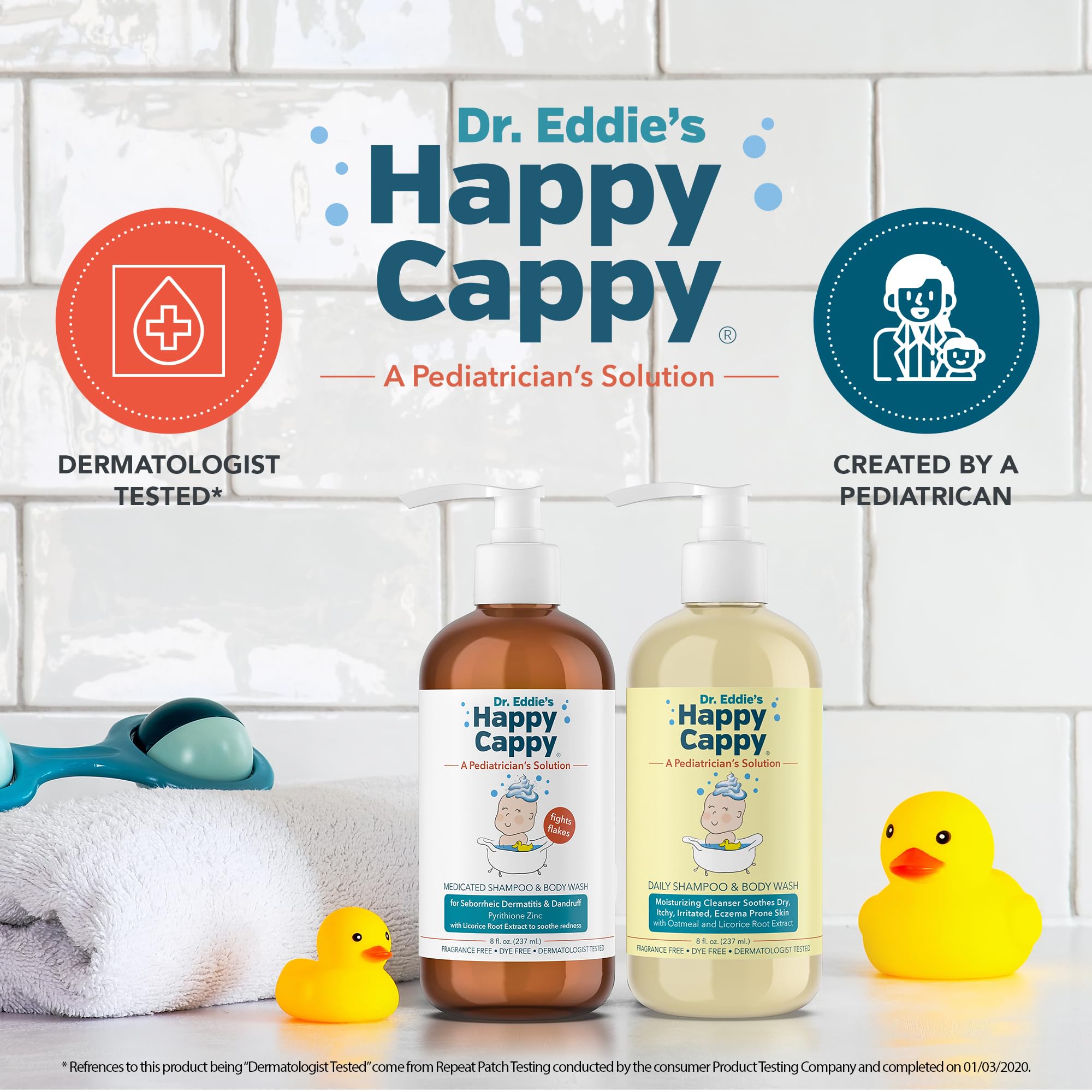 Happy Cappy Daily Medicated Shampoo & Body Wash – Fragrance-Free for Cradle Cap & Seborrheic Dermatitis