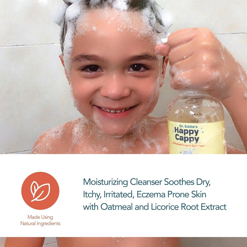 Happy Cappy Medicated & Daily Shampoo + Beanie Brush Bundle — Fragrance-Free for Cradle Cap & Dry Skin
