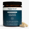 Happy Head Hair Growth Supplement for Men and Women – 60 Capsules | Saw Palmetto, Ashwagandha, Biotin, Collagen, Keratin, Probiotics & Vitamins A & D