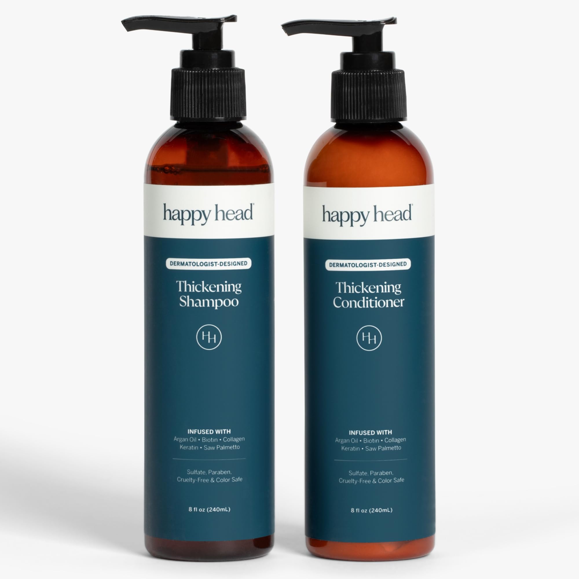 Happy Head Shampoo & Conditioner Set — Biotin, Argan Oil, Collagen & Keratin