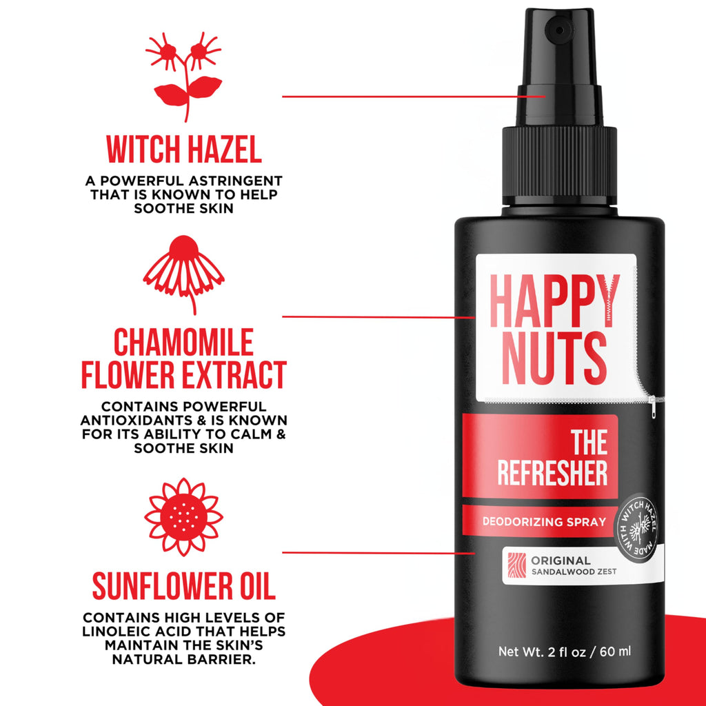 Happy Nuts The Refresher: Cooling Ball Deodorant Spray for Men