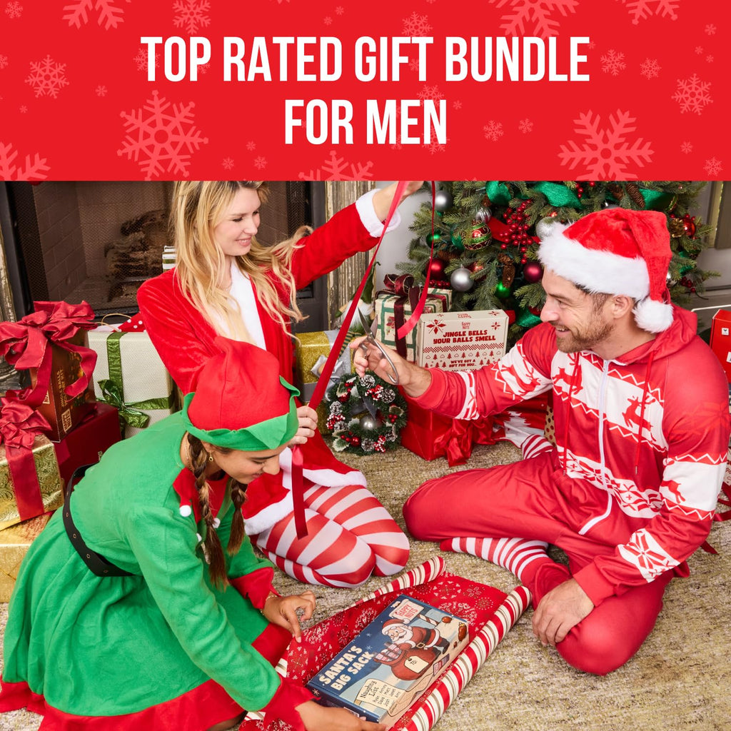 Happy Nuts Santa’s Big Sack: 4-in-1 Men’s Care Gift Box for Holidays