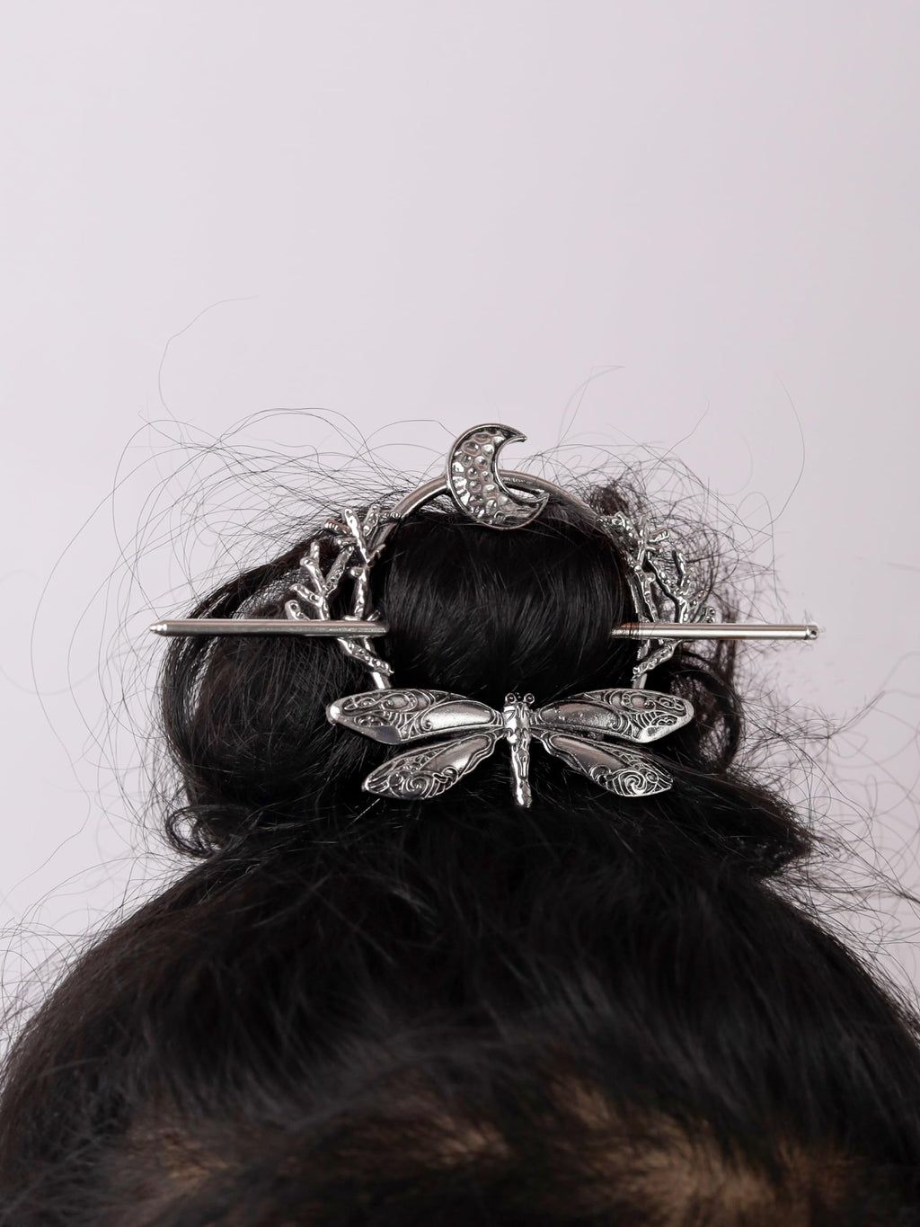 HAQUIL Dragonfly Moon Hairpin – Vintage Viking Hair Barrettes for Women