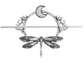HAQUIL Dragonfly Moon Hairpin – Vintage Viking Hair Barrettes for Women