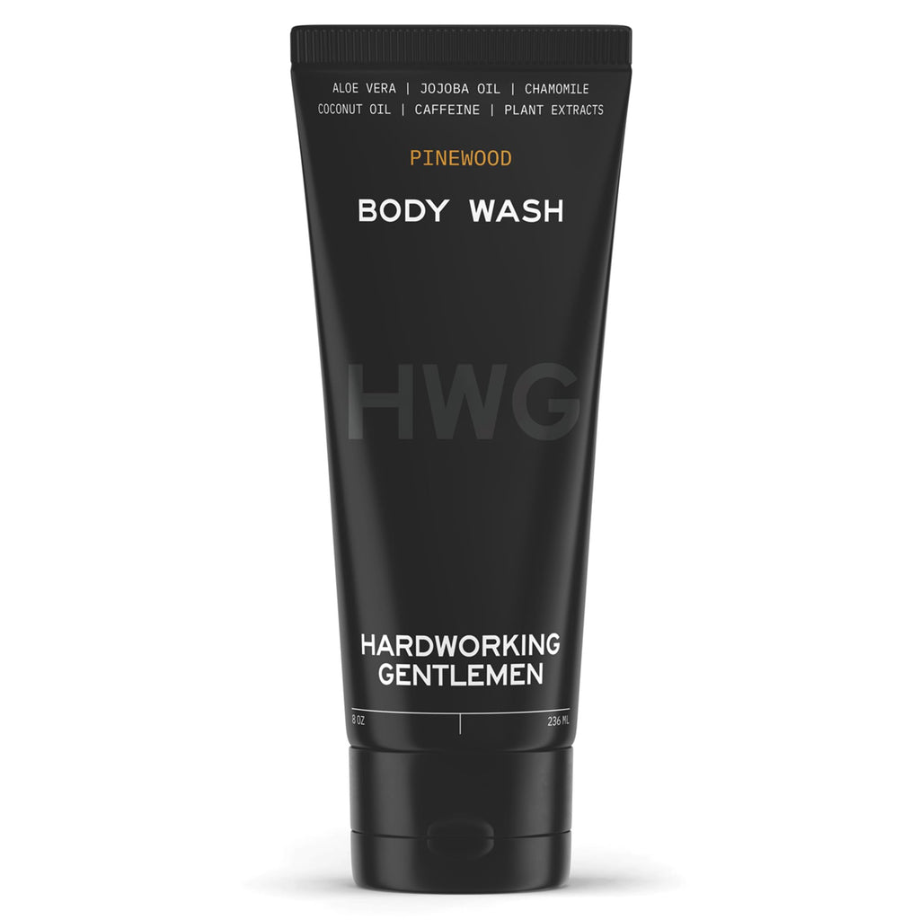 Hardworking Gentlemen Natural Body Wash – Pinewood Scent, Organic Aloe & Jojoba, Sulfate-Free