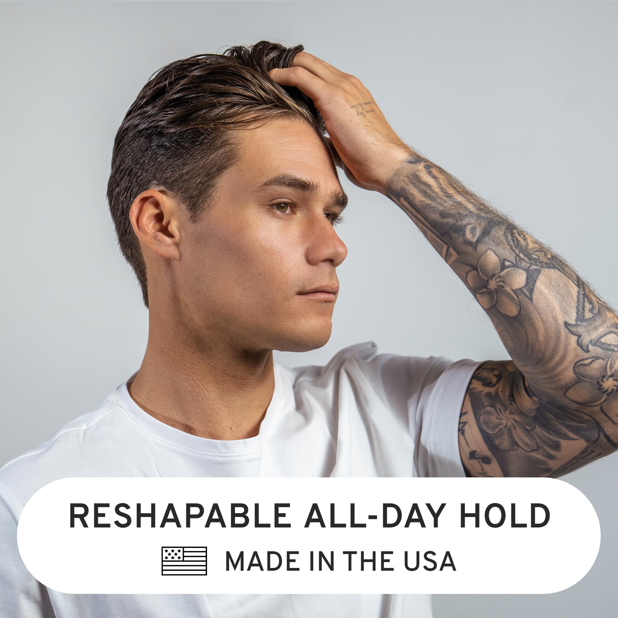 Hardworking Gentlemen Medium Hold Hair Clay – Matte Finish, 3 oz, Made in USA