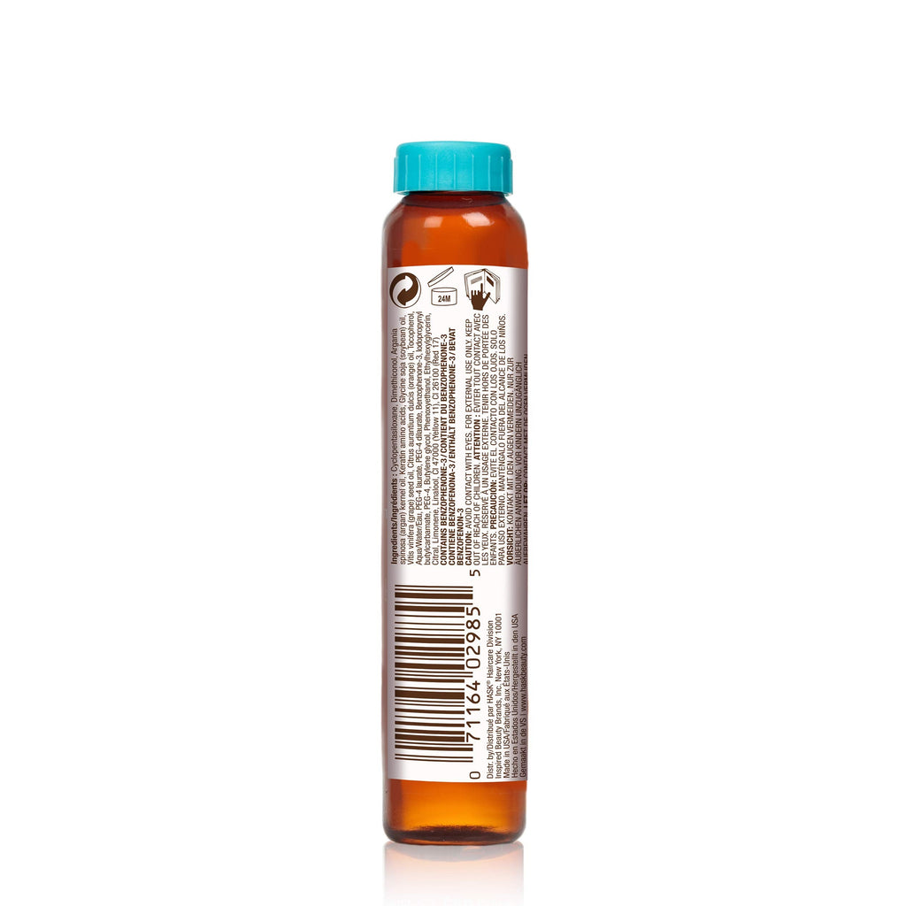 HASK Argan Repairing Hair Oil – 12 Shine Vials for Frizz Control & Shine (Color Safe, Sulfate Free)
