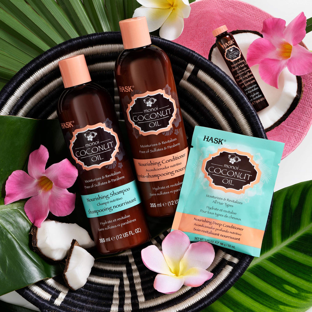 HASK Coconut Oil Nourishing Deep Conditioner – All Hair Types, Sulfate & Paraben Free (Pack of 2)
