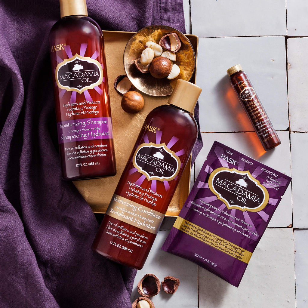 HASK Macadamia Moisturizing Hair Oil Vials – 2-Pack for Shine & Frizz Control