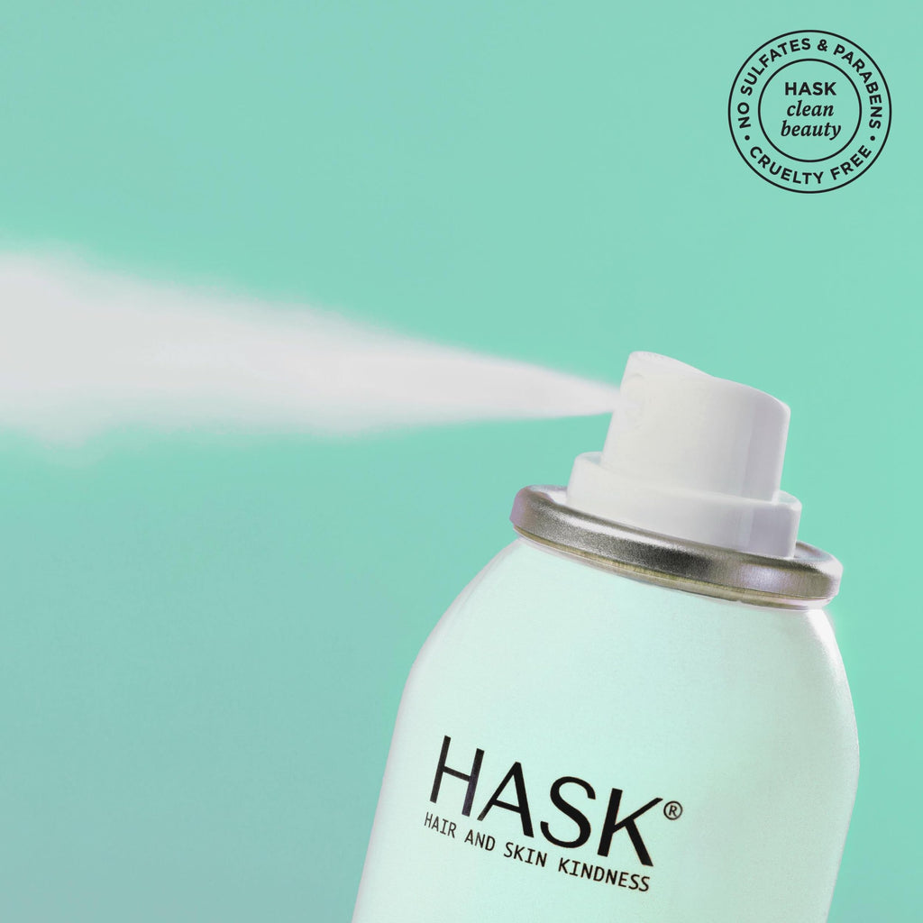 HASK Dry Shampoo Duo (4.3 oz x2) & Argan Oil Deep Conditioner Packette – Tea Tree, Color Safe