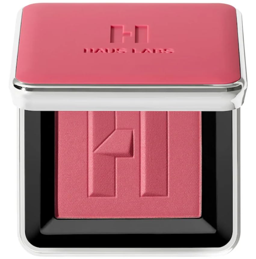 HAUS LABS Color Fuse Blush Powder Hibiscus Haze – Bonus ENTEL Blueberry Sheet Masque