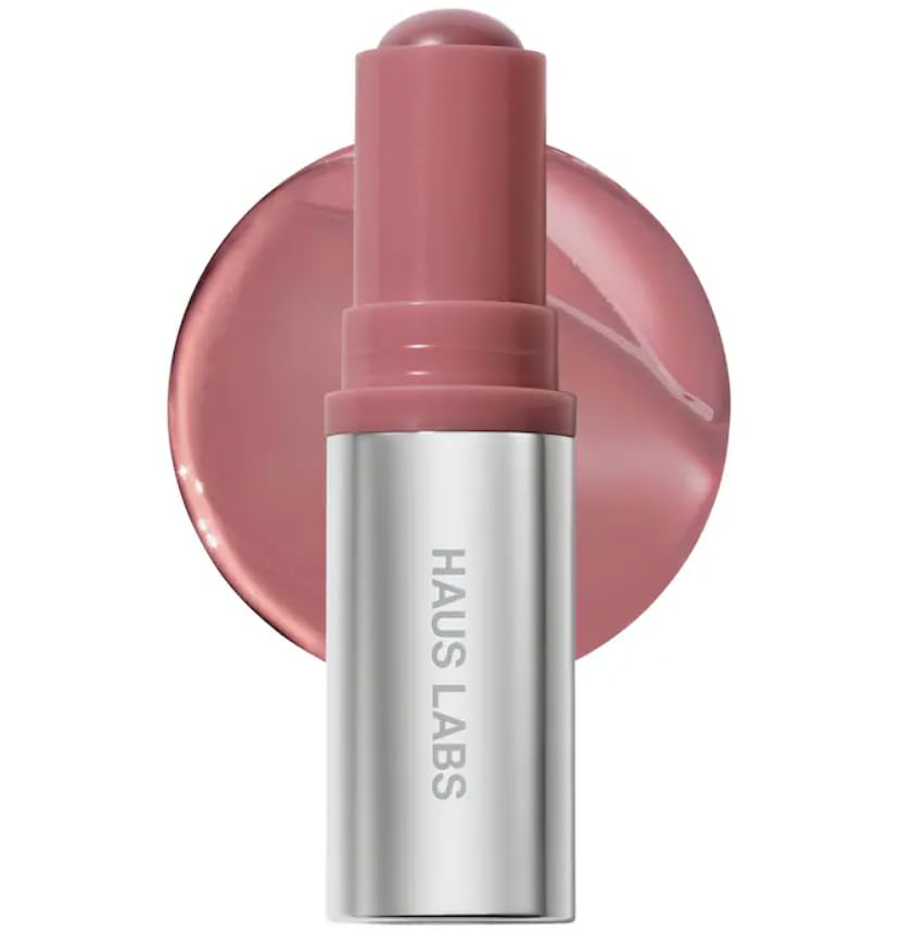 HAUS LABS by Lady Gaga Color Fuse Lip + Cheek Blush Balm Stick – Glassy Hibiscus + ENTEL Aloe Vera Sheet Masque (Bonus)