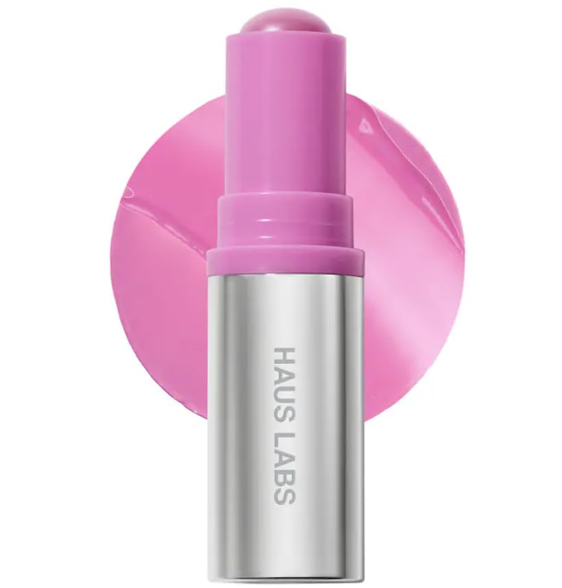 HAUS LABS Color Fuse Lip and Cheek Blush Balm in Glassy Lilac + Bonus ENTEL Aloe Vera Sheet Masque